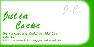 julia csepe business card